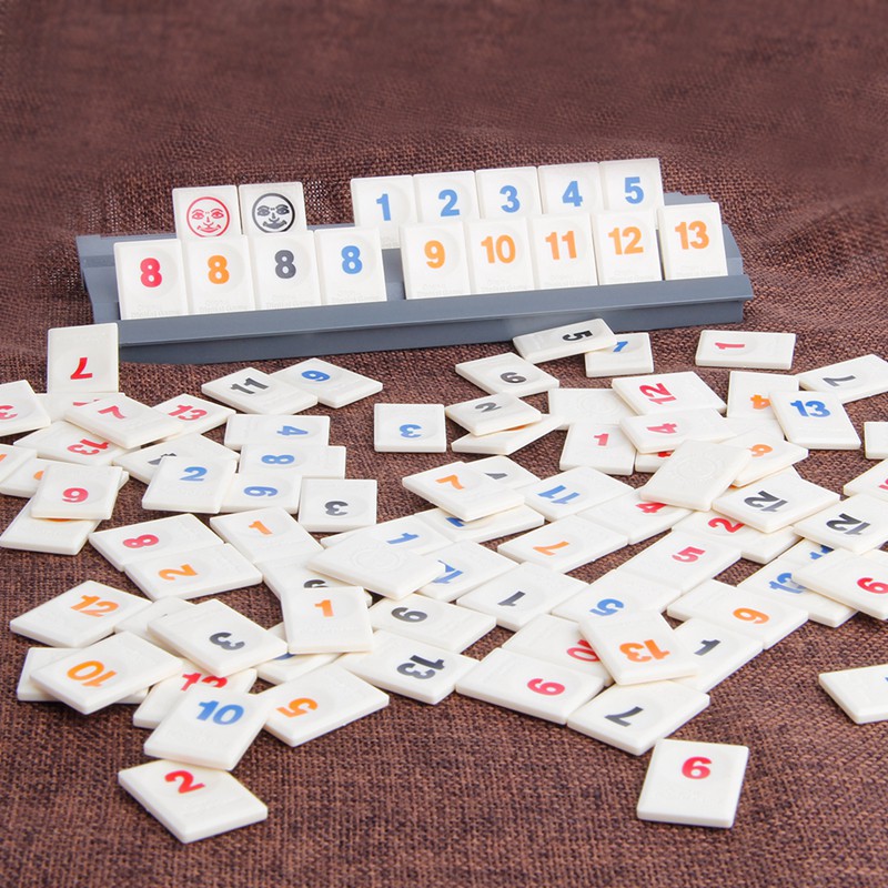 Trò Chơi Bảng Kỹ Thuật Số Gốc Israel Mạt Chược Rummikub 106 Gạch Du Lịch Gia Đình-168-OXUI3
