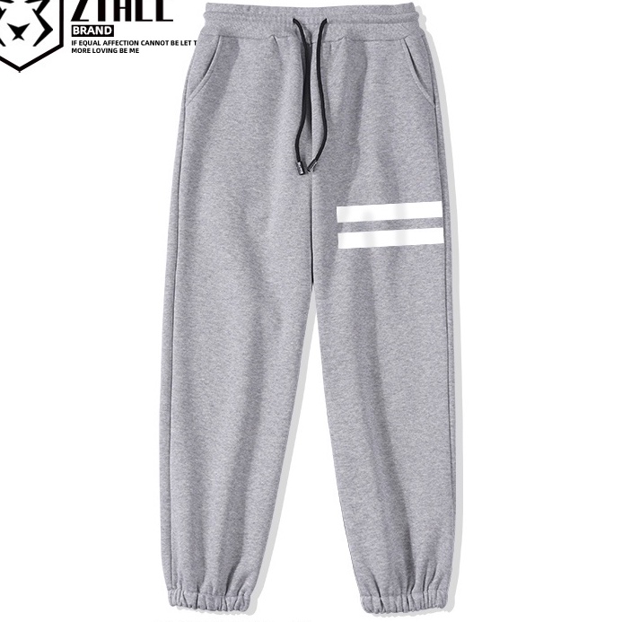 Quần dài Jogger cho nam nữ thể thao in Họa Tiết Đôi Thánh Gía - AB -Kẻ Sọc chất vải nỉ da cá 100 cotton HappyFamily