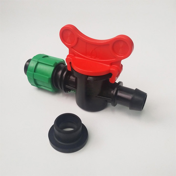 Van khởi thủy khóa ống nhỏ giọt dẹp 16mm kèm ron cao su