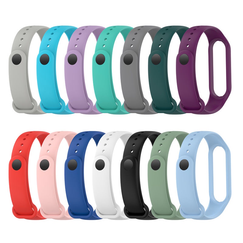 Dây Đeo Thay Thế Chất Liệu Silicon Màu Trơn Cho Xiaomi Smart Band 7 / Mi Band 7 / Miband7