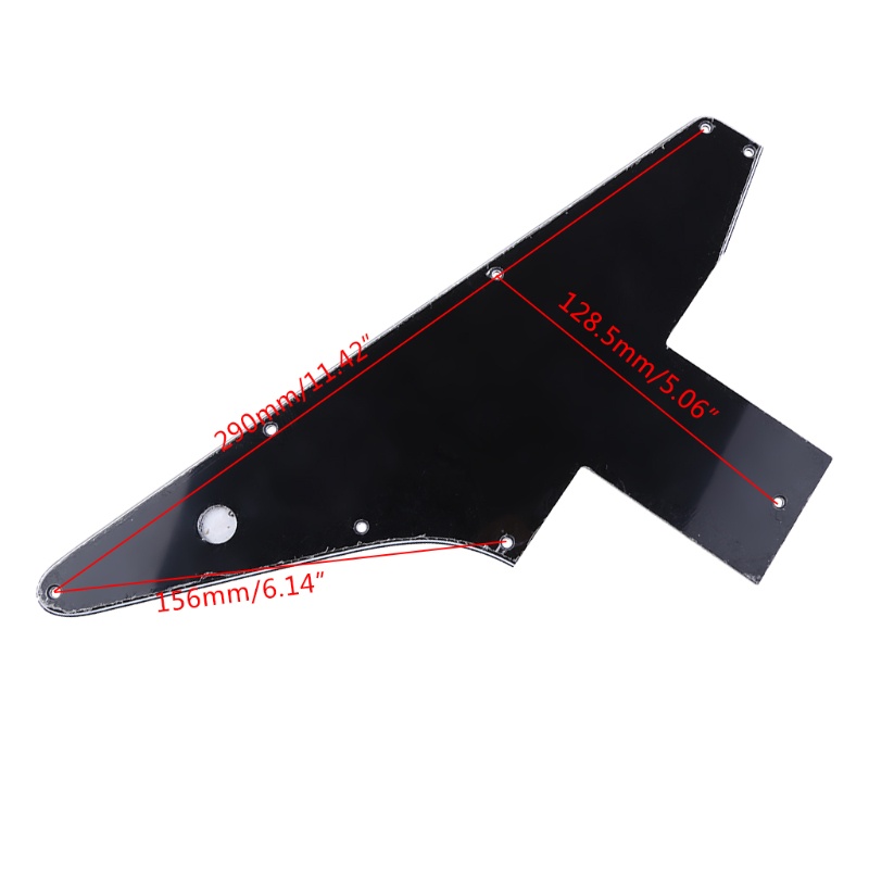 Mon 3 Lớp Guitar Pickguard Pick Guard Cho Explorer Cho Gibson 76 Phần Đen