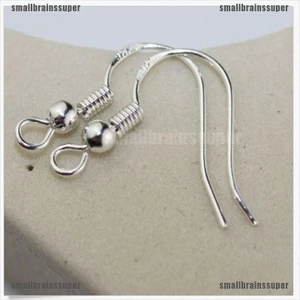 Set 100 móc khuyên tai bạc 925 tự thiết kế thời trang DIY