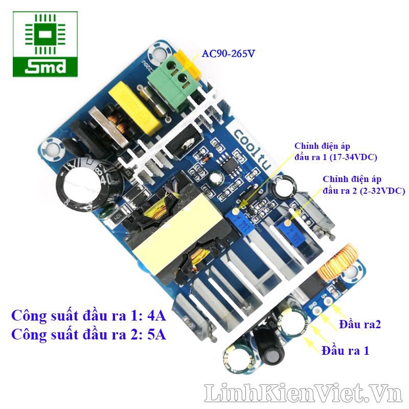 Module nguồn xung hai đầu ra AC-DC 24V/4A 12V/8A | Shopee Việt Nam