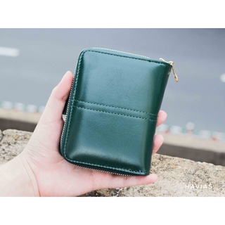 LOM HAVIAS bóp dáng ngang khoá Zip mạ đồng chắc chắn da bò Nappa thật 100%