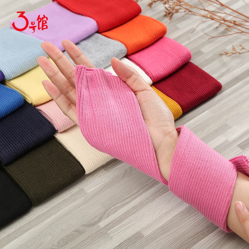 Xintianji Dệt Kim Cotton Spandex Gân Còng Vải Cổ Quần Phụ Kiện May Mặc Nhiều Màu 7 * 40cm TJ1450