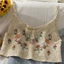 GODD Nữ Mùa Hè Spaghetti Dây Crop Bãi Biển Ngày Lễ Móc Đan Áo Thêu Hoa Cổ Chữ V Boho Bustier Vest