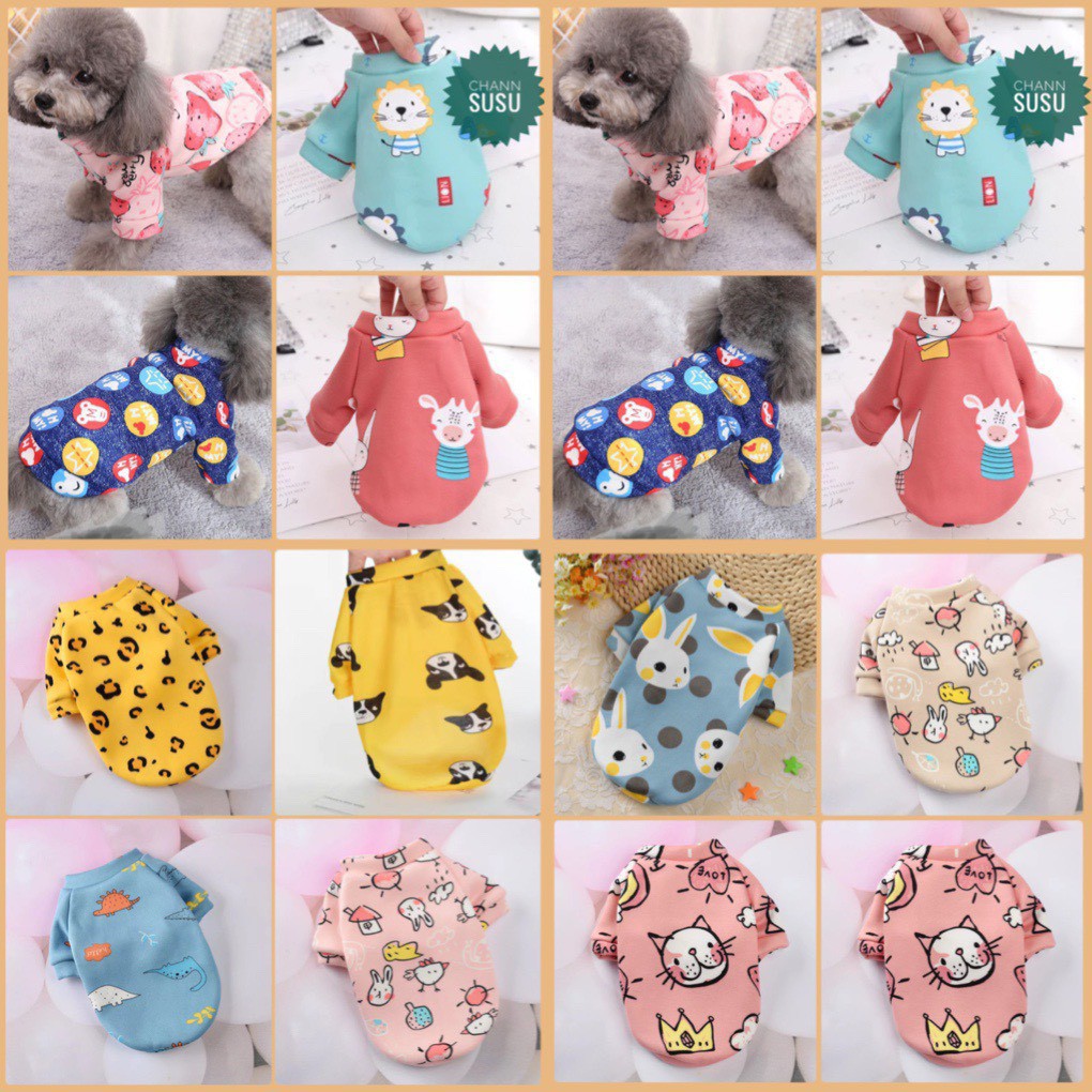 Áo nỉ form to dành cho chó mèo, Áo dành cho thú cưng, Thời trang thú cưng, Áo dành cho chó mèo, Áo nỉ co giãn dành cho chó mèo