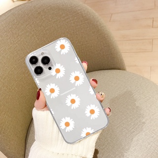 Ốp Họa Tiết Daisies Màu Vàng Cho iPhone 17 16 15 14 13 12 11 Pro Promax 14Plus mini X XS XR XSMAX 6 6s 6plus / 6splus 7 8 SE2020 7plus / 8Plus Vỏ Mềm Trong Suốt QMGT