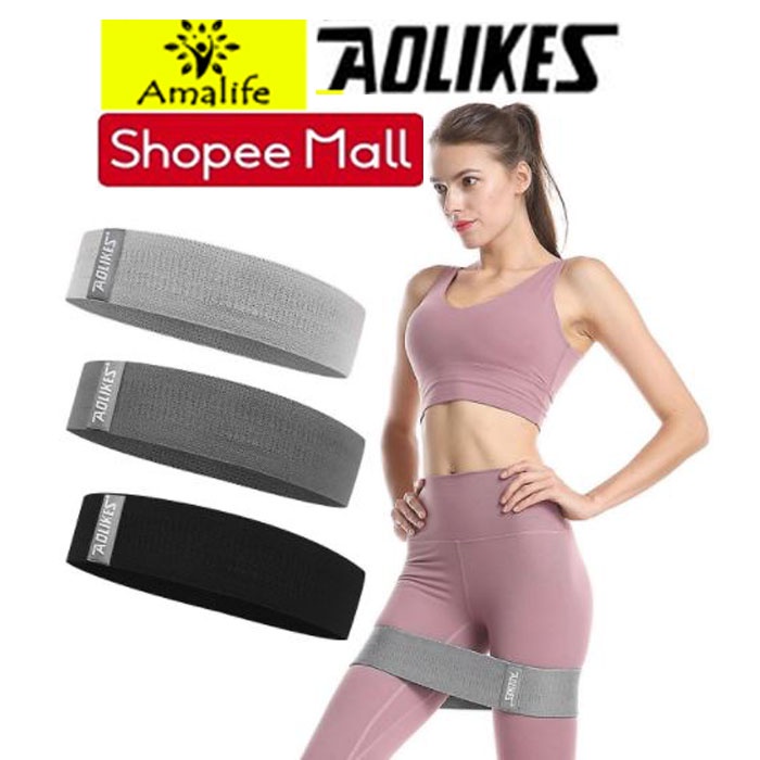 Mô tả Dây Đàn Hồi Kháng Lực Tập Mông Mini Band Chính Hãng Aolikes AL3604 Tập Mông Trái Đào, Đùi, Chân (Bản To Không Xoắn) - 1