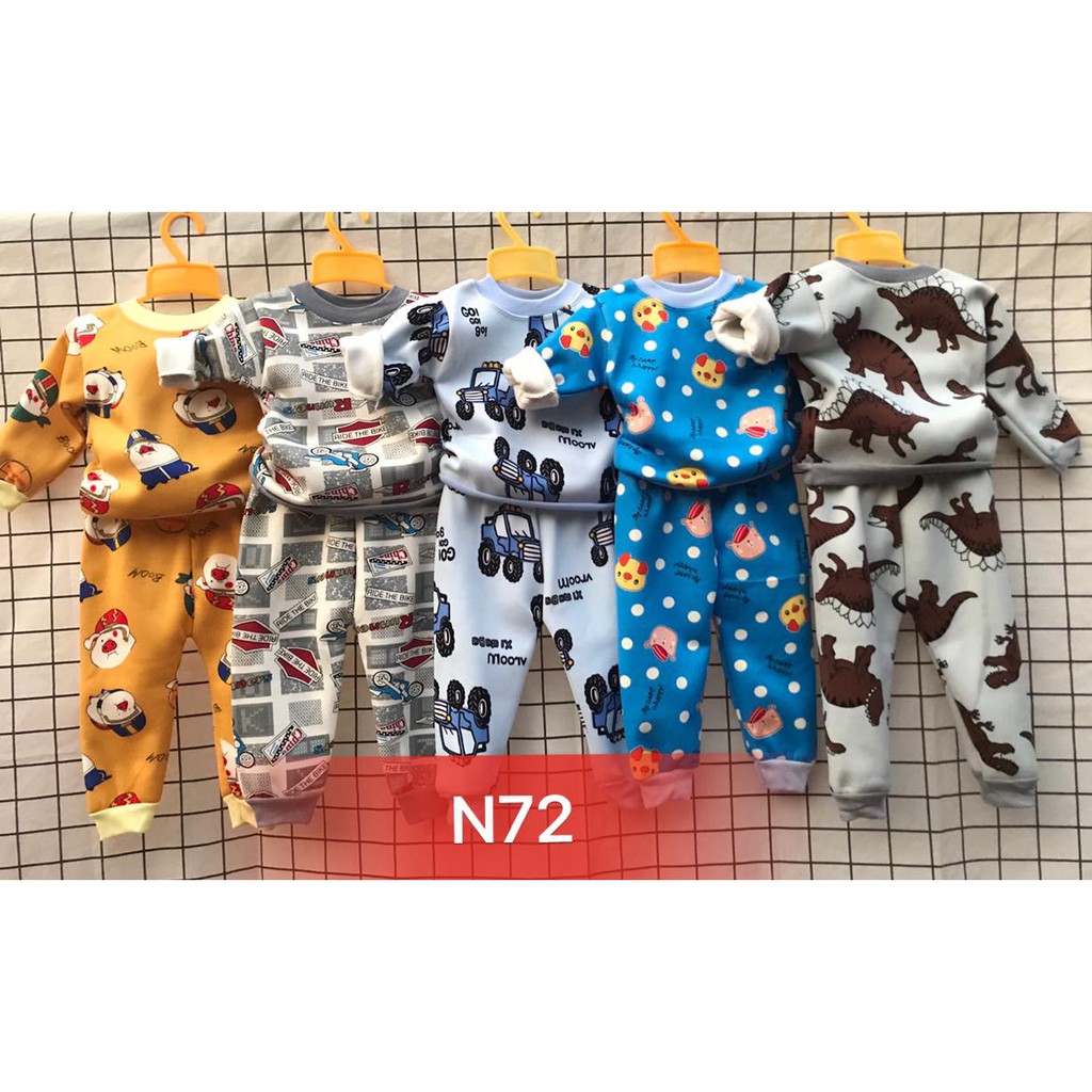 [XẢ] Combo 5 bộ nỉ bông cho bé gái/trai (Họa tiết ngẫu nhiên theo trai gái - ảnh minh họa)