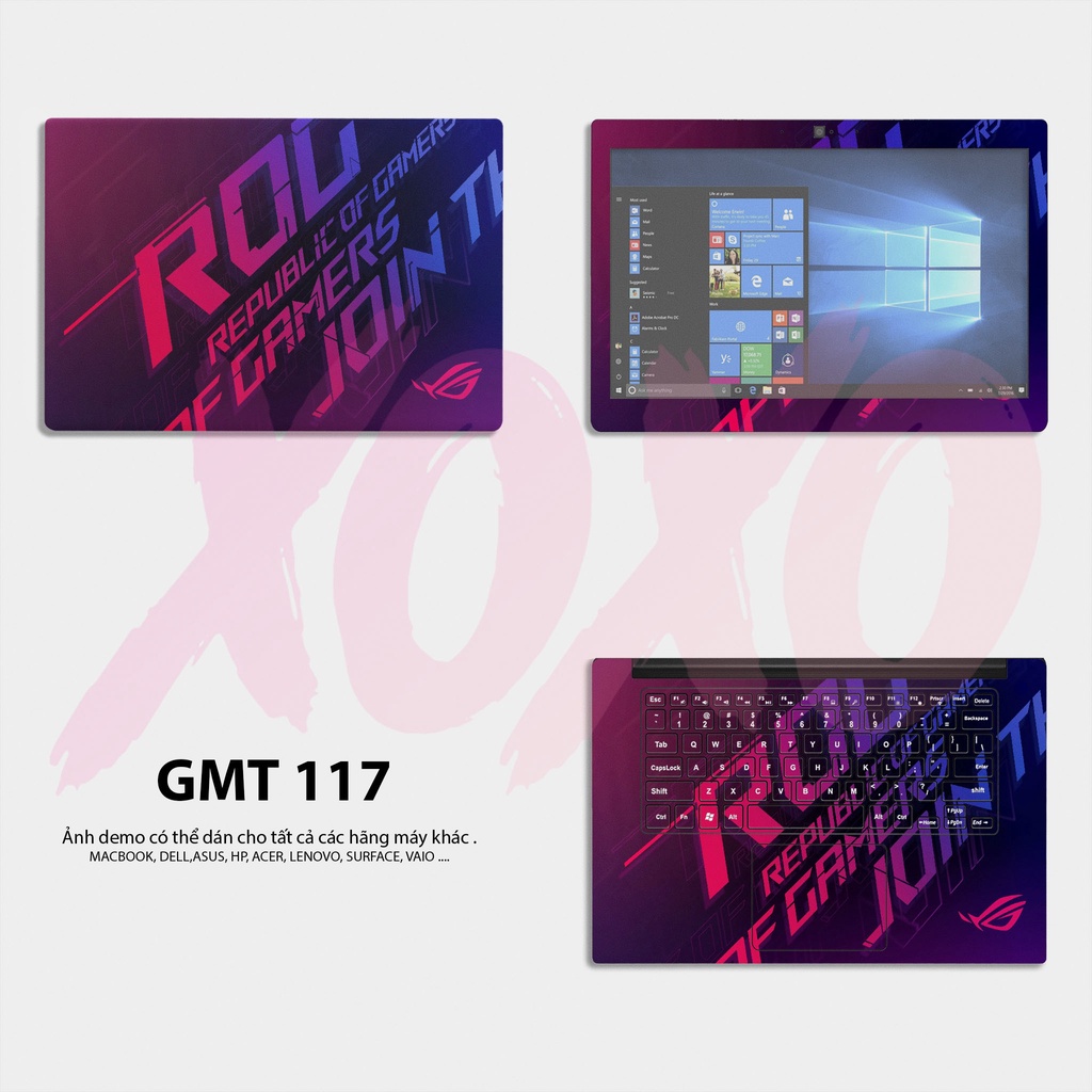 Miếng Dán Skin Laptop Mẫu Asus Rog - Decal Dán có cho Dell, Hp, Asus ...