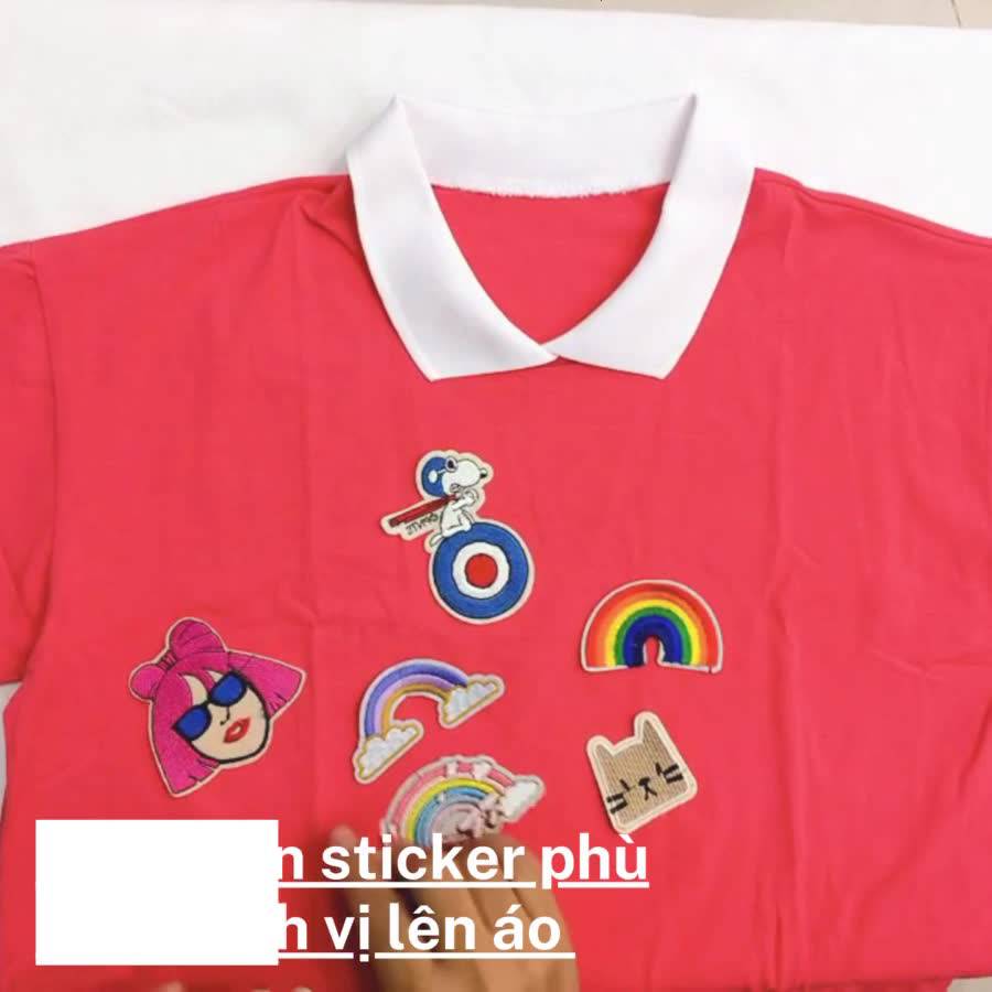 Sticker vải thêu cao cấp - CÓ KEO ỦI,Patch ủi làm miếng vá Quần Áo,áo ...