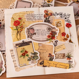 Set 30 Giấy Ghi Chú Họa Tiết Cây Cối Phong Cách Vintage Cho Sổ Tay/Nhật Ký