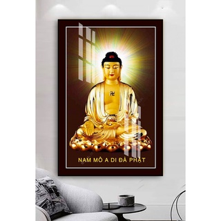 Tranh Treo Tường Đức Phật - Tranh Phật Giáo Treo Phòng Thờ Laminate Tráng Gương