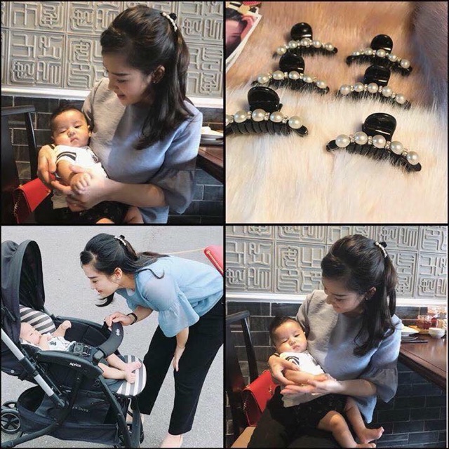 Kẹp tóc Ngọc Trai Hàn Quốc - Ngọc Trai Nhân Tạo