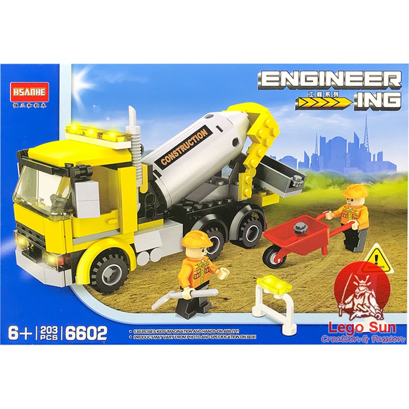 Lego HSANHE 6602 xếp hình xe trộn bê tông 203 khối | Shopee Việt Nam
