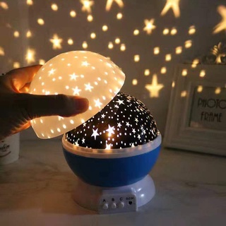 Đèn LED Chiếu Hình Trăng Sao Xoay 360 Độ Ánh Sáng Ban Đêm Trang Trí Phòng Ngủ° Vòng Cổ Xoay Được