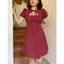 ĐẦM NGẮN FORM A - ĐẦM TRƠN CỔ TAM GIÁC - MÈO INDA HOUSE