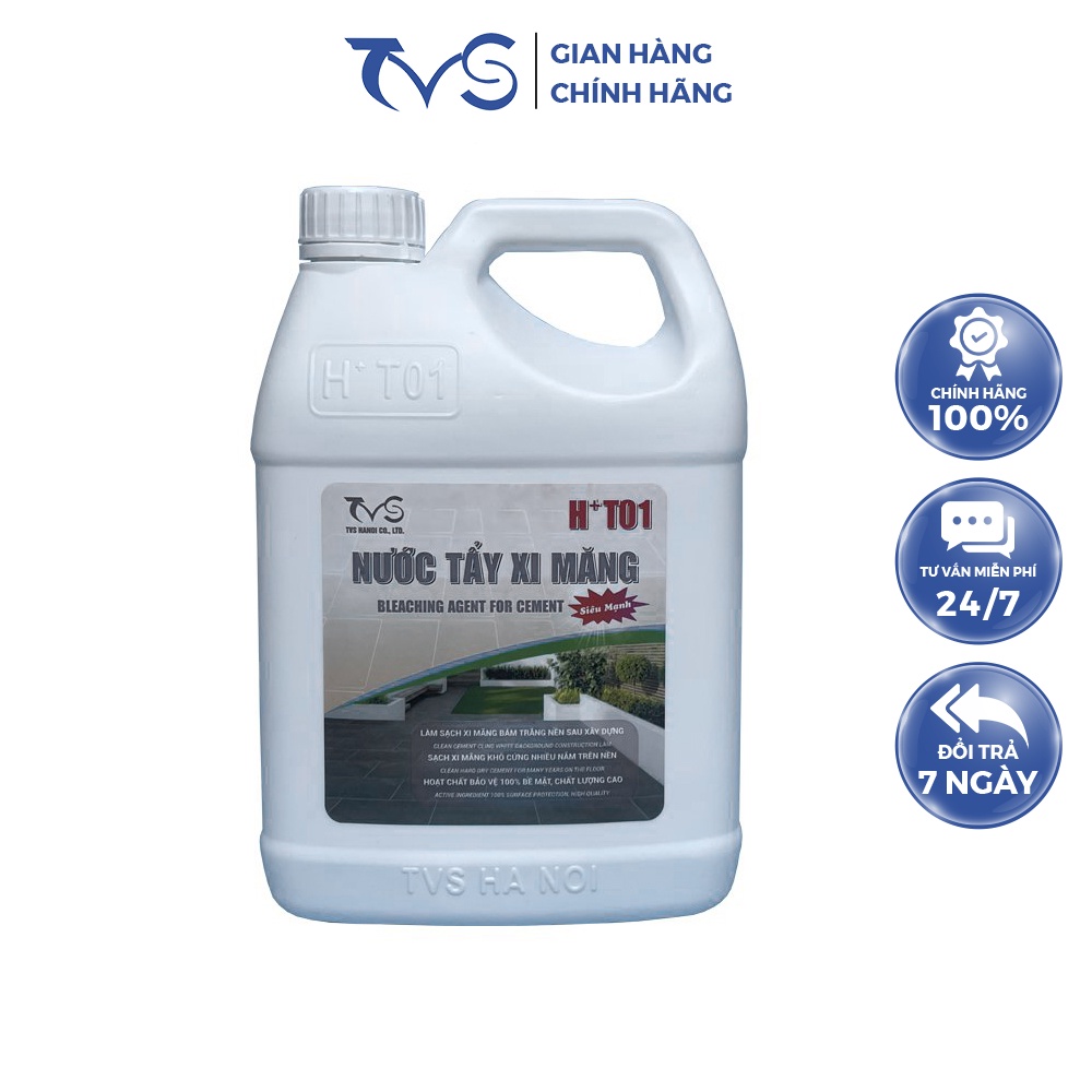 Đánh Giá Nước Tẩy Xi Măng TVS 1.8L: Tẩy Sạch Ron Gạch, Rong Rêu, Bụi Bẩn Hiệu Quả