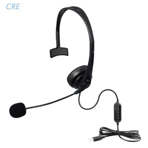 Tai nghe cho micro có dây cổng usb hỗ trợ giảm tiếng ồn cho nhân viên tổng đài văn phòng trên máy tính