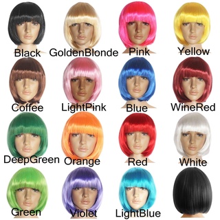 [Giao hàng từ Việt Nam] Bộ tóc giả EARTHLYCO Bob 14 màu Trang phục thẳng Unisex