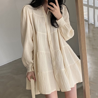 Đầm Tay Dài Dáng Rộng Thời Trang Cho Nữ