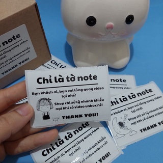 Set 50 tem dán note quay video mở hàng kích thước 7x5cm