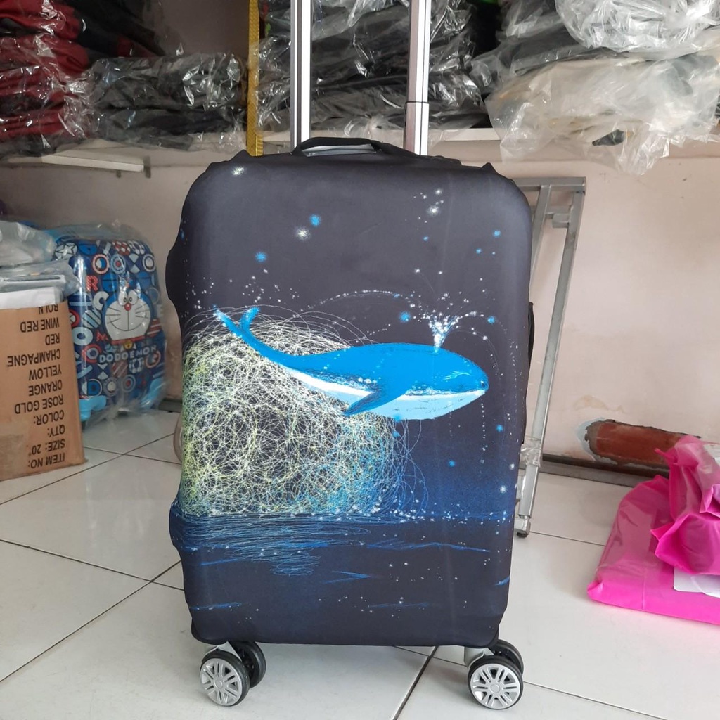 Túi bọc vali - áo bọc vali cao cấp khoá kép vải thun dày chống nước co giãn 4 chiều 3 size chọn (siêu hót)