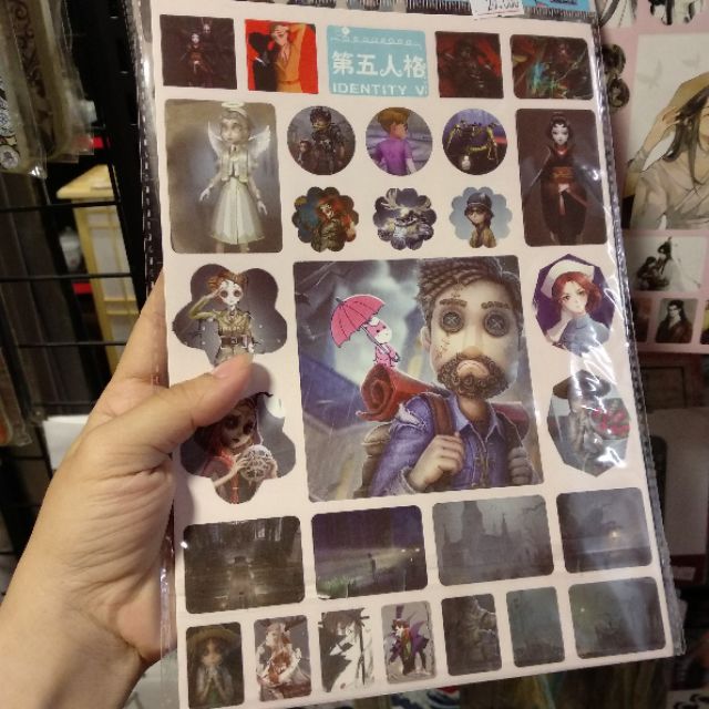 Set 4 tấm sticker Identity V