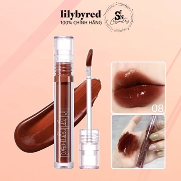 [XẢ LỖ] Son tint LILYBYRED GLASSY LAYER FIXING TINT 08 BURNT BRICK, 12 MUSCAT SHOWER (lilybyred 08, lilybyred 12)