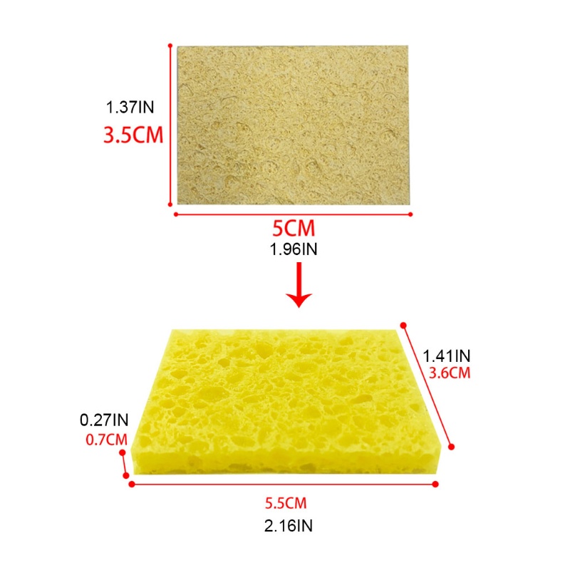Set 10 Mút Vệ Sinh Đầu Mũi Hàn Chịu Nhiệt Độ Cao Tiện Dụng