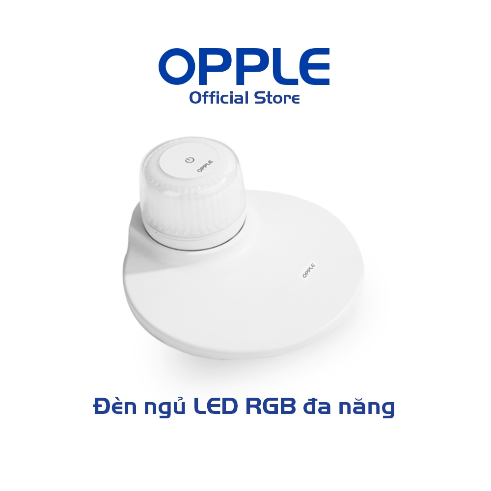 Bộ Đèn Ngủ LED RGB Đa Năng OPPLE NL648  - Ánh Sáng 16 Triệu Màu, Sạc Điện Thoại Không Dây, Đế Nam Châm