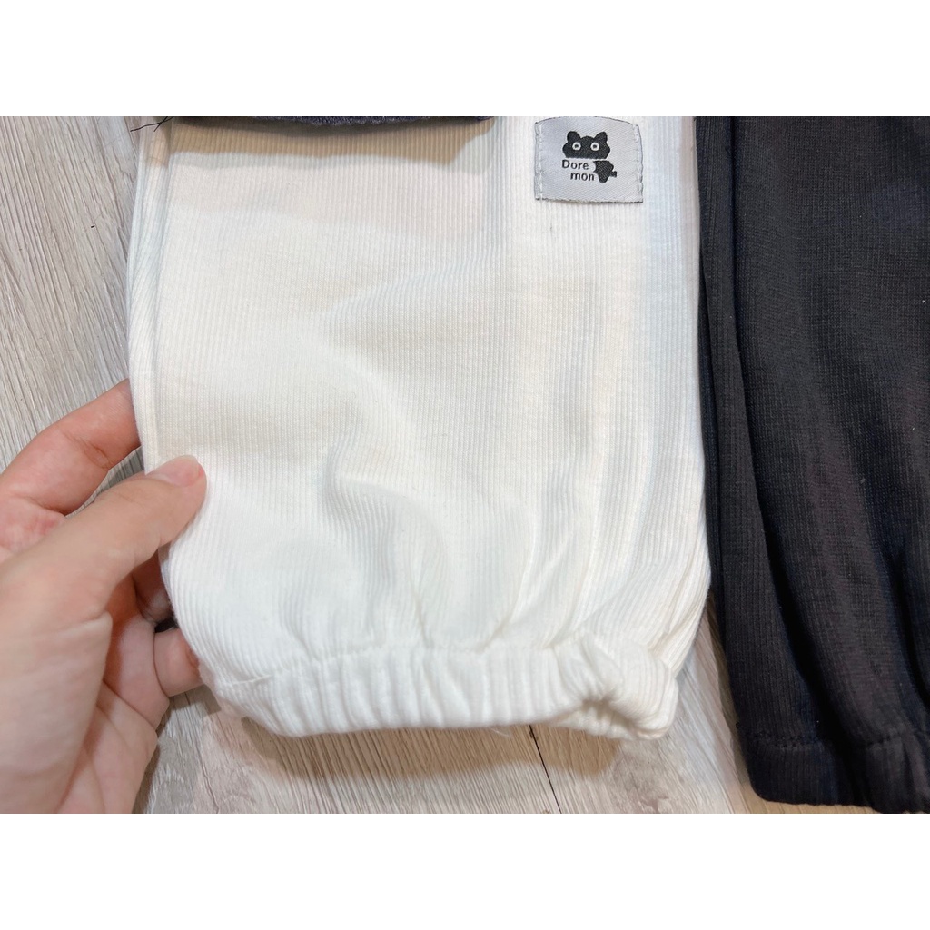 Quần Jogger Nữ Trơn Bo Gấu 2 Màu in logo Mèo Unisex Nam Nữ[Free ship]