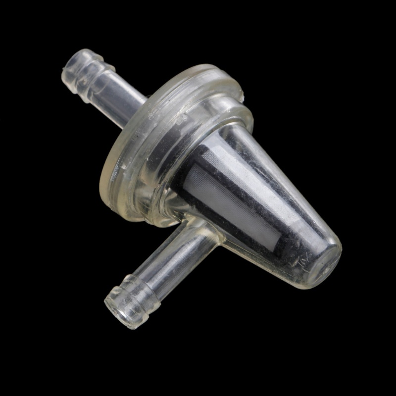 1x Universal Motorcycle Right Angle Inline Fuel Filter 1/4" 6mm Hose Lines