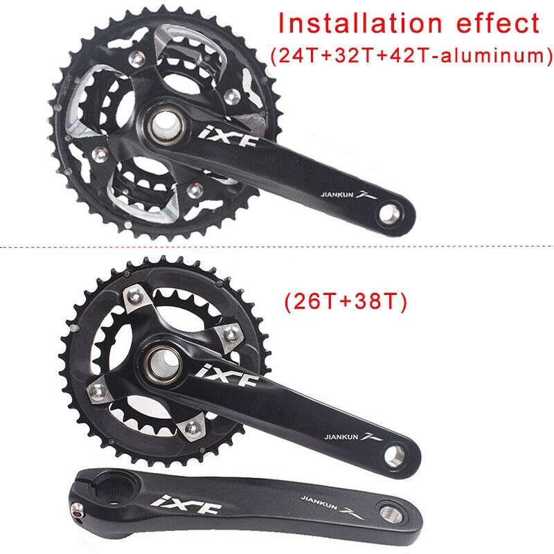 104 / 64BCD Chainring 24 / 26 / 32 / 38 / 42t MTB Xe Đạp Dây Xích Vòng Đôi / Ba Chainwheel Xe Đạp leo Núi Phụ Kiện Crankset