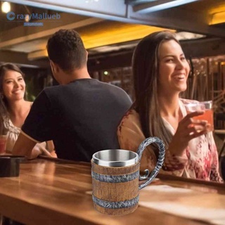 Cốc Uống Bia / Cà Phê Bằng Thép Không Gỉ Hai Thùng Nhựa Resin Cổ Điển Trang Trí Quán Bar [Crazymallueb.V
