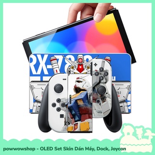 [Sẵn VN] OLED 26 Mẫu Set Skin Decal Dán Máy, Dock, Joycon Cho Máy Game Nintendo Switch Oled Cool & Cute