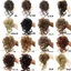 DELMER Tóc Tổng Hợp Bun Tóc Tự Nhiên Nối Dài 22 Màu Dây Cao Su Co Giãn Chignon Tóc Giả