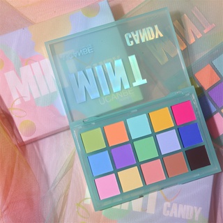 Bảng phấn mắt UCANBE Mint Candy Bright Shimmer Matte Pressed Pigment - 15 sắc thái