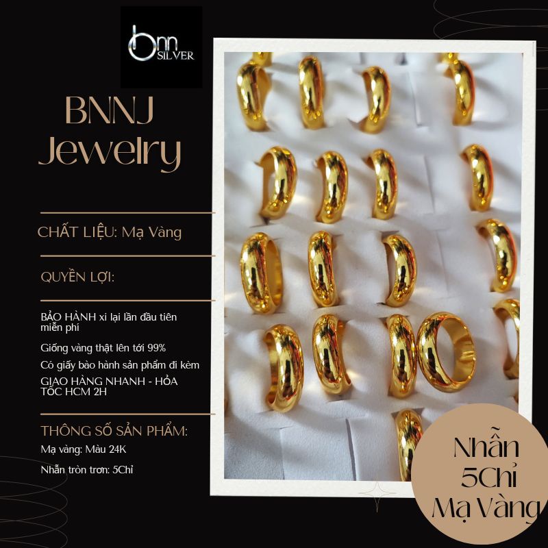 Nhẫn 1 chỉ 2 chỉ 5 chỉ mạ vàng 24k đủ size lớn nhỏ to bự đều có