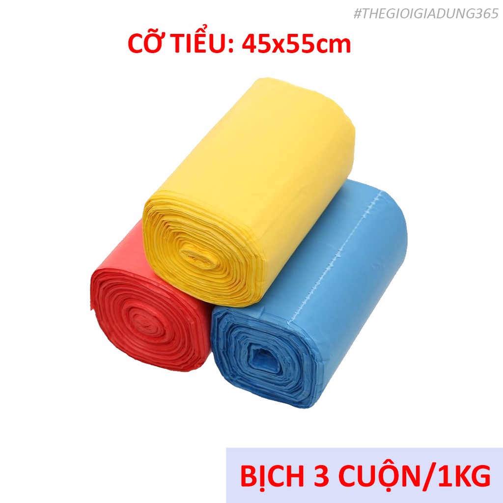 Túi Đựng Rác Đen Màu Bịch 3 Cuộn 1KG Túi Rác Tự Phân Hủy Túi Bao Bóng ...