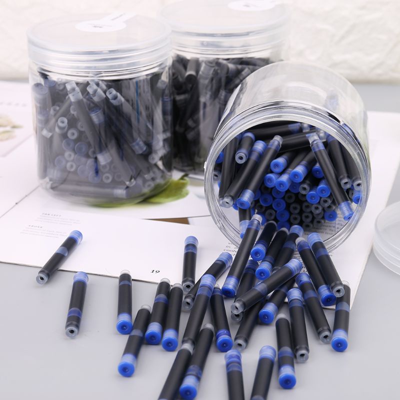 100pcs Jinhao Universal Black Blue Fountain Pen Ink Sac Cartridges 2.6mm Refills
