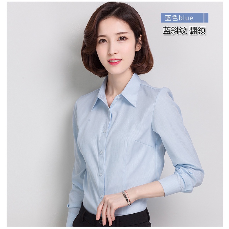 Áo Sơ Mi Nữ Tay Dài Công Sở Nữ OL Áo Sơ Mi Nữ Trắng Áo Văn Phòng