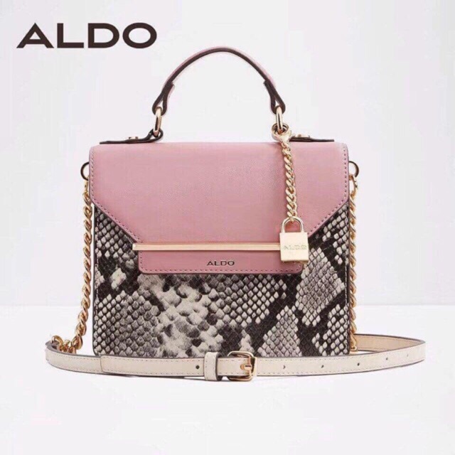 Túi aldo da rắn hồng pastel | Shopee Việt Nam