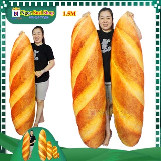 THÚ BÔNG BÁNH MÌ 3D KHỔNG LỒ SIZE 1M5 SIÊU MỊN [CAO CẤP]