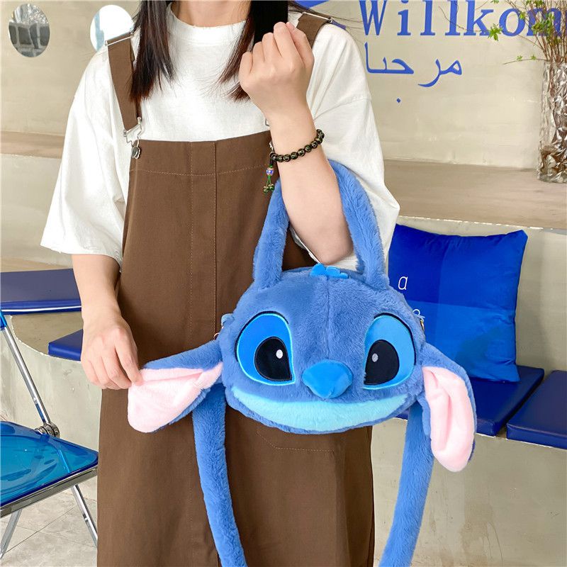 Disney Lilo & Stitch Cartoon Stitch Plush Handbag Cute Messenger Bag Girl Gift