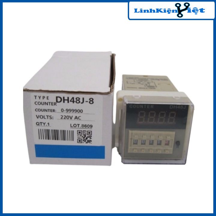Bộ đếm sản phẩm Counter DH48J- A(11) DHH48J-A(8) chân tròn 220VAC kèm ...