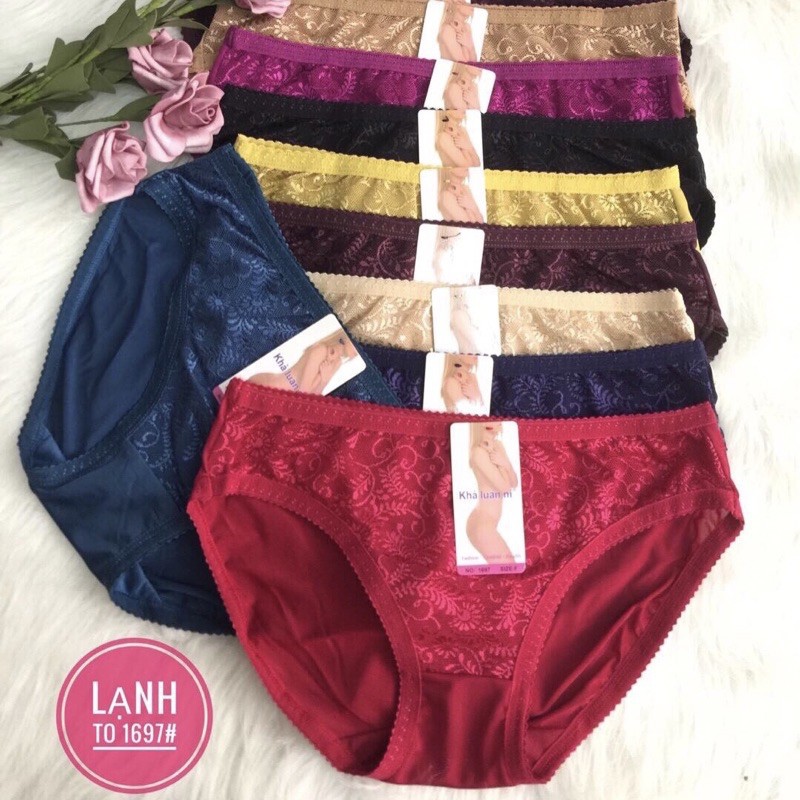 combo 5 Quần lót, quần chip thun lạnh phối ren form lớn [Siêu Sale [Ảnh thật [Chính hãng