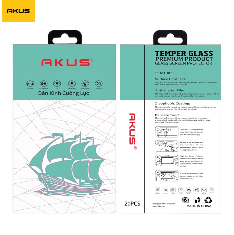 Mô tả Kính cường lực 3D AKUS full màn hình dành cho iphone - Hàng chính hãng - 1