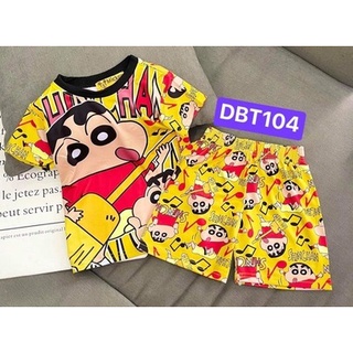 [7-9kg] Đồ bộ thun lạnh bé trai in 3D mềm mịn mát cho bé nhỏ 1 tuổi họa tiết cưng xỉu